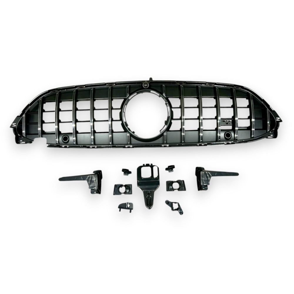 2024 + Mercedes-Benz CLE-Class GTR Style Front Grille | A236/C236 Chrome Silver Front Grilles